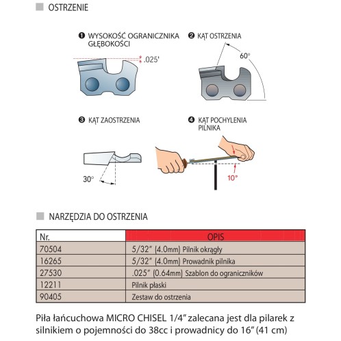 Łańcuch tnący 1/4" w rolce - 2392 ogniwa - OREGON