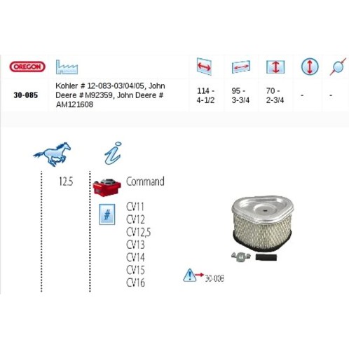 Filtr powietrza Kohler