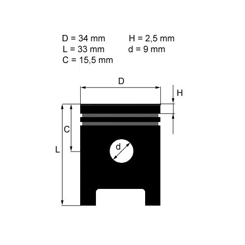 Tłok kompletny KAWASAKI